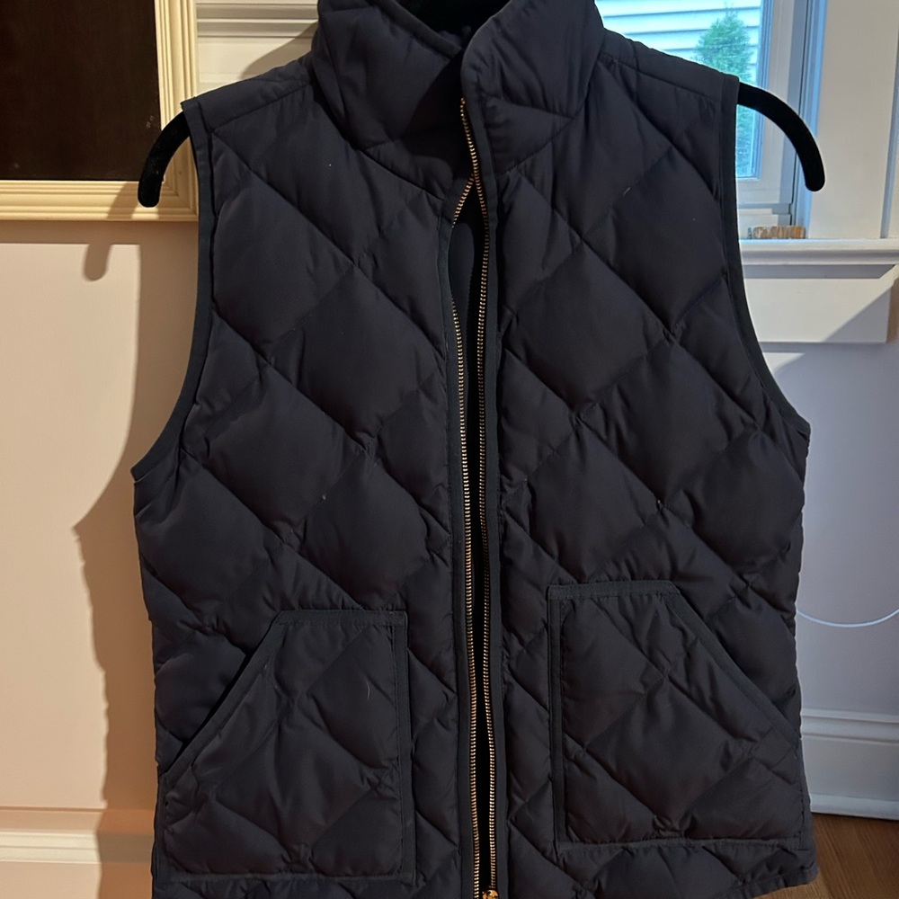 J. Crew Navy Quilted Vest
